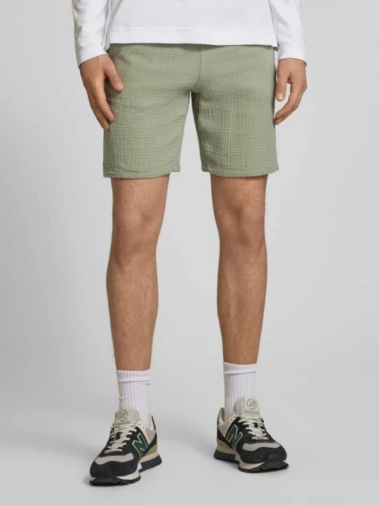 Zdjęcie produktu Szorty z fakturowanym wzorem model 'AIDEN' Jack&Jones Trzcinowy