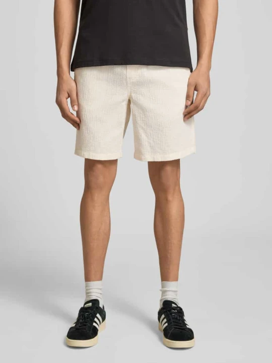 Zdjęcie produktu Szorty z fakturowanym wzorem model 'JAIDEN' Jack&Jones Złamany biały