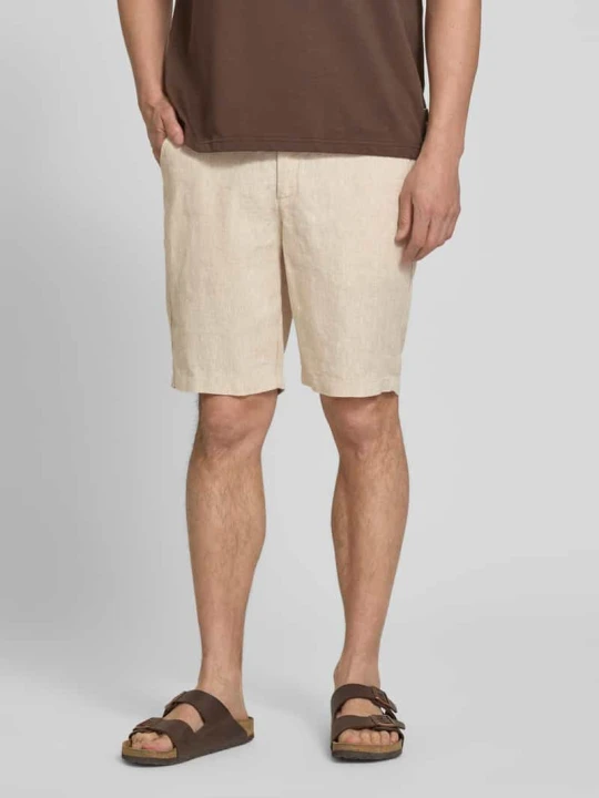 Zdjęcie produktu Szorty z lnu z wpuszczanymi kieszeniami model 'PANDRUP' Casual Friday
