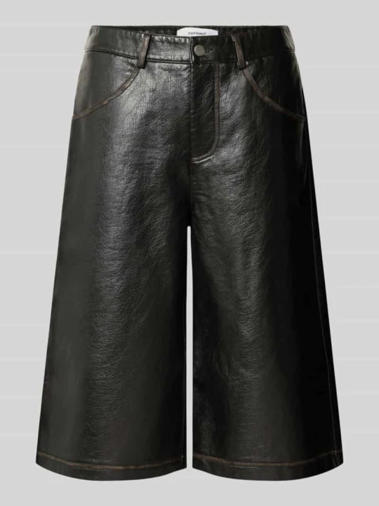 Zdjęcie produktu Szorty z materiał skóropodobny model 'SILJE' Topshop Czarny