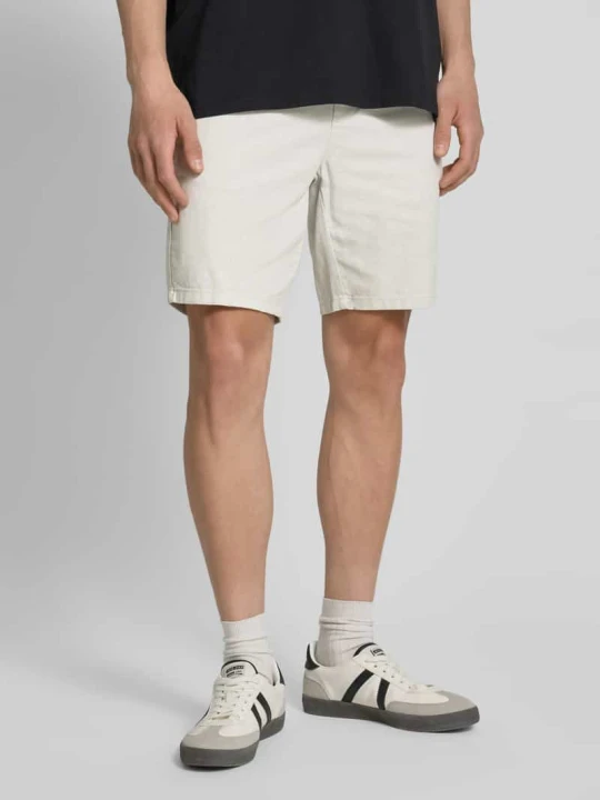 Zdjęcie produktu Szorty z mieszanki bawełny i lnu model ‘LINUS’ Only & Sons Jasnoszary
