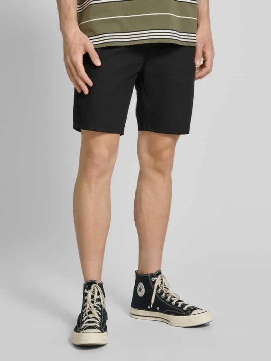 Zdjęcie produktu Szorty z mieszanki bawełny i lnu model ‘LINUS’ Only & Sons Czarny