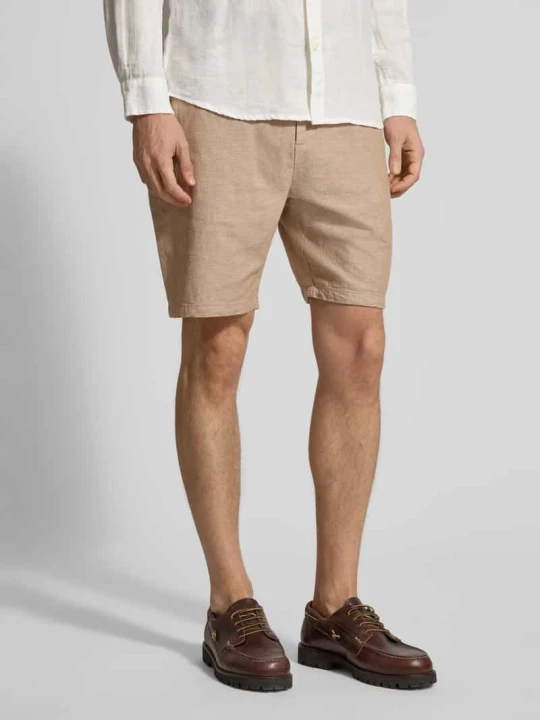 Zdjęcie produktu Szorty z mieszanki bawełny i lnu z elastycznym pasem Scotch & Soda