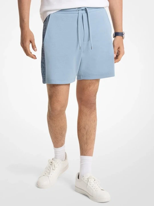 Zdjęcie produktu Szorty z mieszanki bawełny z tasiemką z logo Michael Kors CHAMBRAY (Niebieski)