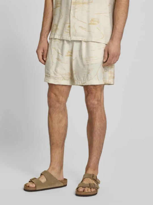 Zdjęcie produktu Szorty z mieszanki wiskozy Maison Kitsuné Écru