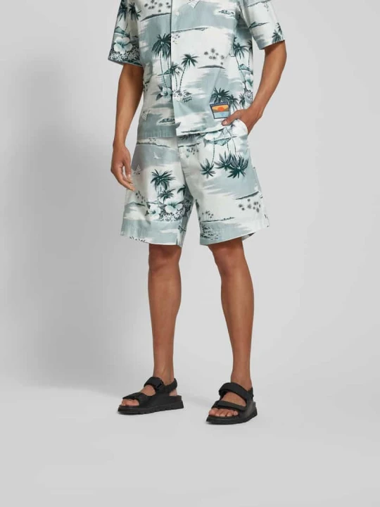 Zdjęcie produktu Szorty z nadrukiem na całej powierzchni Maison Kitsuné Jasnoszary
