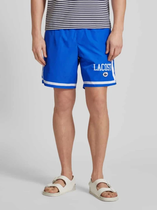 Zdjęcie produktu Szorty z nadrukiem z logo Lacoste Królewski niebieski