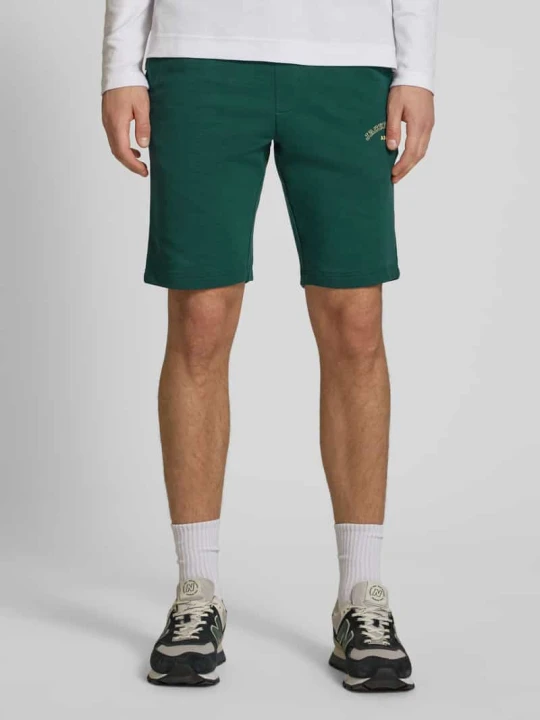 Zdjęcie produktu Szorty dresowe z nadruk z logo model 'GORDON' Jack&Jones Petrol