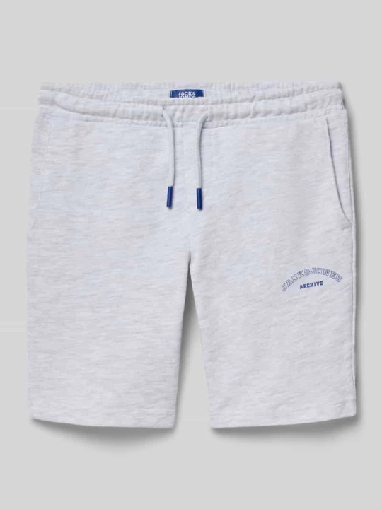 Zdjęcie produktu Szorty z nadrukiem z logo model 'GORDON' Jack&Jones Jasnoszary melanż