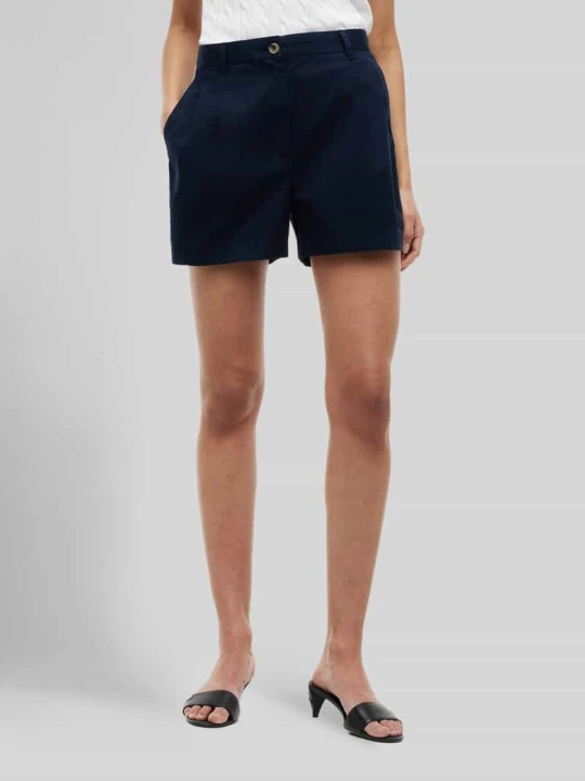 Zdjęcie produktu Szorty z szerokimi nogawkami z czystej bawełny Tommy Hilfiger Granatowy