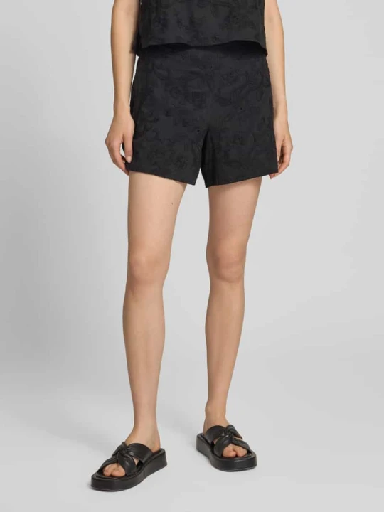 Zdjęcie produktu Szorty z tkaniny o kroju regular fit z czystej bawełny model 'PCGINGER' Pieces Czarny