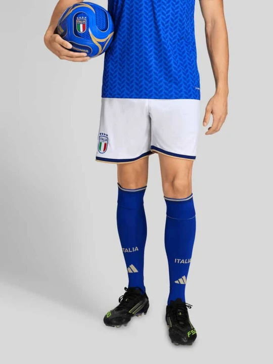 Zdjęcie produktu Szorty z trykotowego materiału o kroju regular fit z paskami w kontrastowym kolorze model 'ITALIEN 26' Adidas