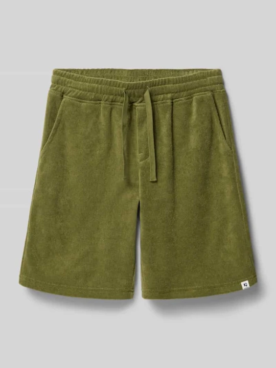 Zdjęcie produktu Szorty z wpuszczanymi kieszeniami i detalem z logo Garcia Khaki