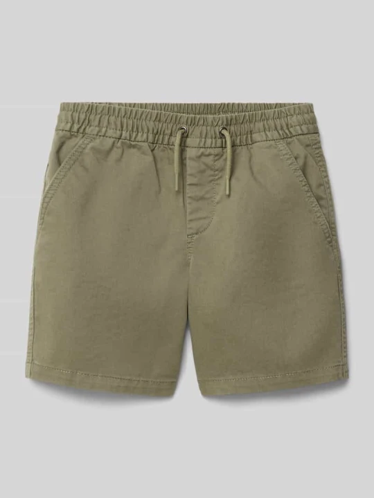 Zdjęcie produktu Szorty z wpuszczanymi kieszeniami i elastycznym pasem GAP Khaki