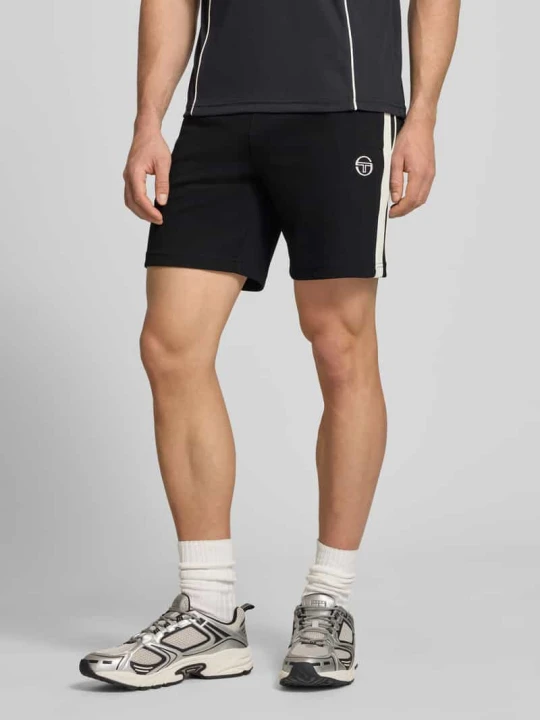 Zdjęcie produktu Szorty z wyhaftowanym logo model 'EGEO' Sergio Tacchini Czarny