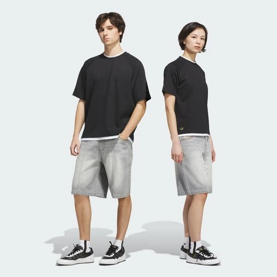 Zdjęcie produktu SZORTY ZE SPRANEGO DŻINSU SKATEBOARDING x TYSHAWN Adidas Grey Two