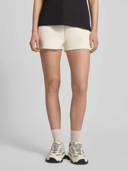Zdjęcie produktu Spodenki dresowe z trokiem i nadruk z logo model 'BRITNEY' Guess Beżowy