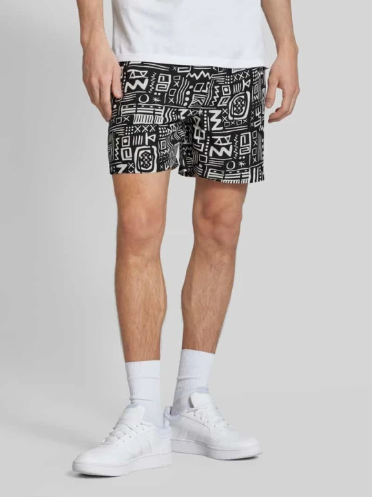 Zdjęcie produktu Szorty ze wzorem na całej powierzchni model ‘BOLD LIFE’ Only & Sons Czarny