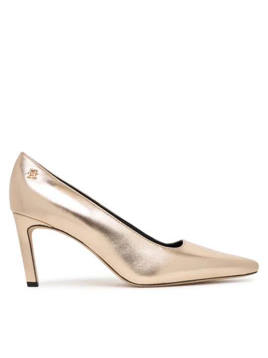 Zdjęcie produktu Szpilki Tommy Hilfiger Logo Metallic Pump Slanted Hl FW0FW08994 Złoty