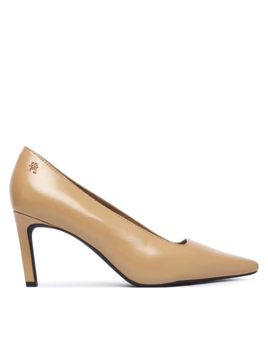Zdjęcie produktu Szpilki Tommy Hilfiger Squared Toe High Heel Lth Pump FW0FW09510 Brązowy jasny