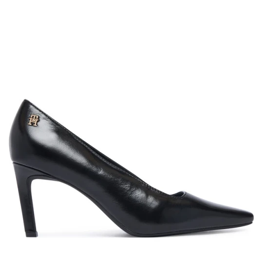 Zdjęcie produktu Szpilki Tommy Hilfiger Squared Toe High Heel Lth Pump FW0FW09510 Czarny