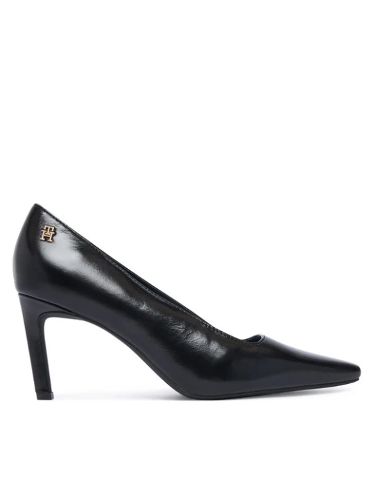 Zdjęcie produktu Szpilki Tommy Hilfiger Squared Toe High Heel Lth Pump FW0FW09510 Czarny