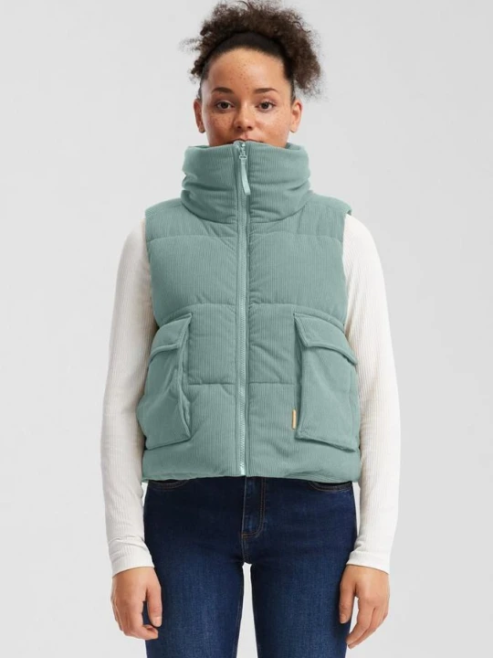 Zdjęcie produktu Sztruksowa kamizelka outdoorowa QS turkusowy