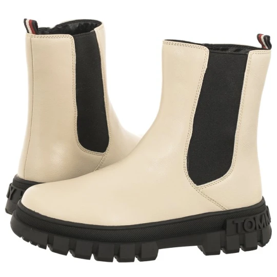 Zdjęcie produktu Sztyblety Bootie T3A5-33058-1355 101 Ivory (TH843-a) Tommy Hilfiger