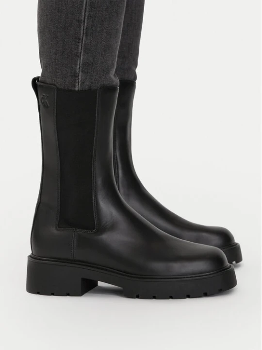 Zdjęcie produktu Sztyblety Calvin Klein Chunky High Chelsea YW0YW01909 Czarny