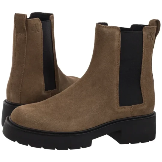 Zdjęcie produktu Sztyblety Chunky Chelsea Boot Suede Classic Taupe YW0YW02071 ADH (CK691-a) Calvin Klein
