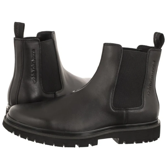 Zdjęcie produktu Sztyblety Eva Boot Mid Chelsea Lth In Sat Triple Black YM0YM00860 0GT (CK412-a) Calvin Klein