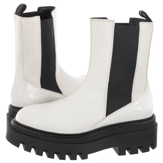 Zdjęcie produktu Sztyblety Flatform Chelsea Boot YW0YW00850 YBR White (CK192-a) Calvin Klein
