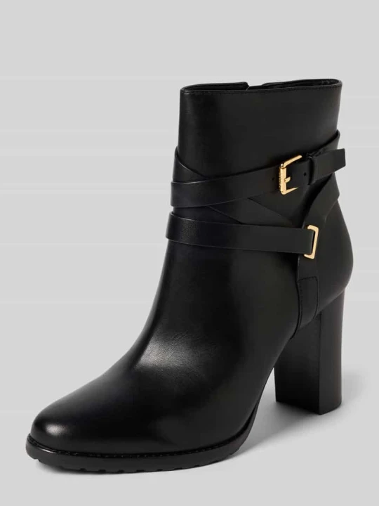 Zdjęcie produktu Sztyblety na obcasie model ‘BOOTIE’ Lauren Ralph Lauren Czarny