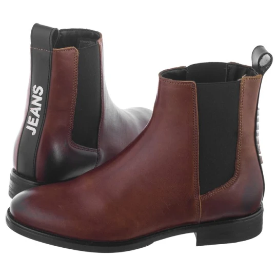 Zdjęcie produktu Sztyblety Pin Logo Chelsea Boot EN0EN00606 GVI Winter Cognac (TH75-a) Tommy Hilfiger