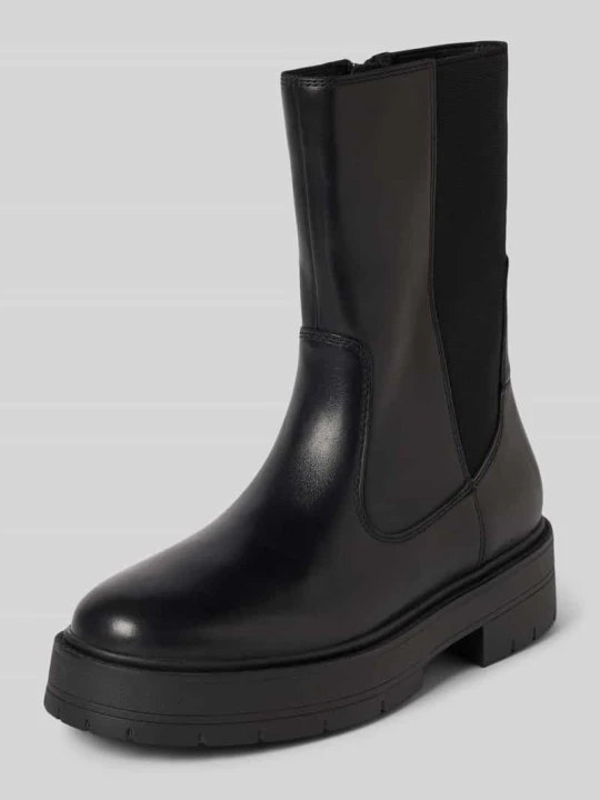 Zdjęcie produktu Buty chelsea ze skóry z podeszwą na platformie model „SPHERICA” Geox Czarny