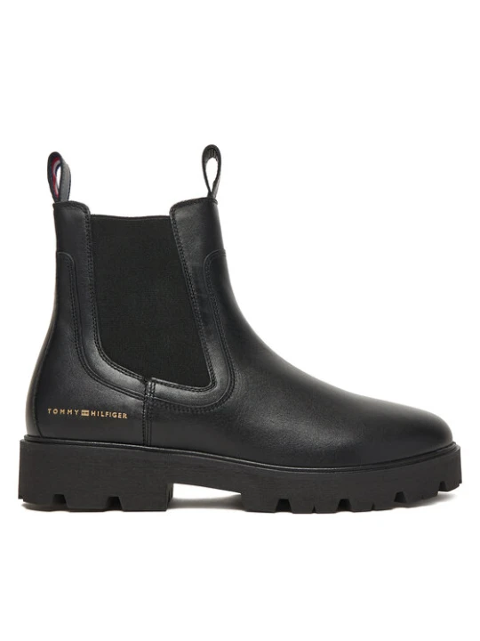 Zdjęcie produktu Sztyblety Tommy Hilfiger Lthr Low Chelsea FW0FW08775 Czarny