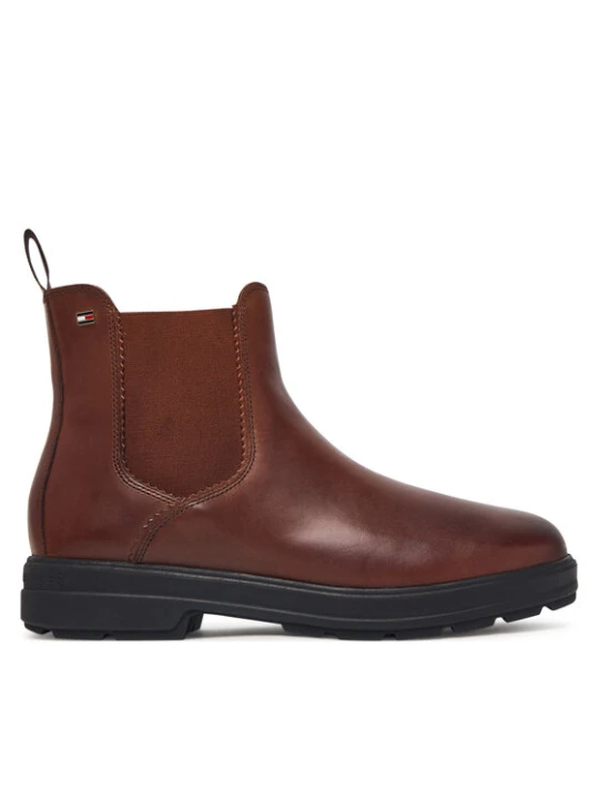 Zdjęcie produktu Sztyblety Tommy Hilfiger Th Flag Outdoor Chelsea Boot FW0FW09573 Brązowy