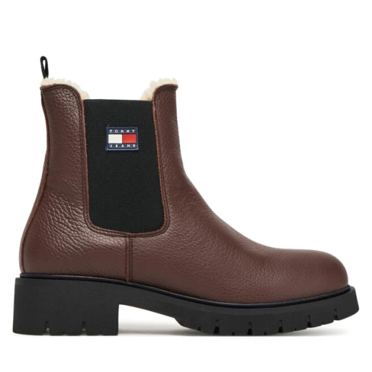 Zdjęcie produktu Sztyblety Tommy Jeans Tjw Chelsea Boot Wl EN0EN02826 Brązowy