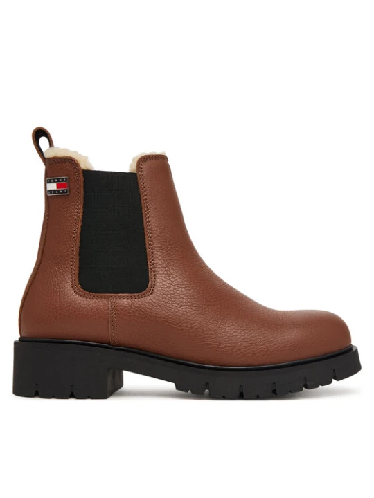 Zdjęcie produktu Sztyblety Tommy Jeans Tjw Cleated Chelsea Boots Wl EN0EN03102 Brązowy
