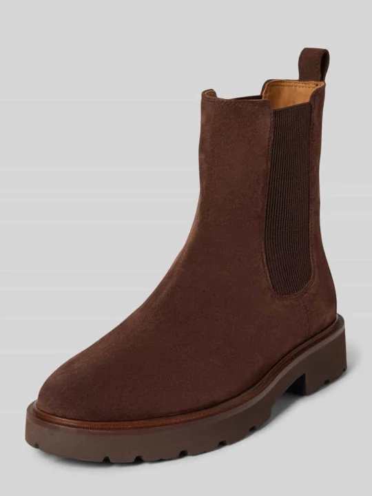 Zdjęcie produktu Buty chelsea ze skóry z elastycznymi wstawkami Model 'NORIZE' Geox Ciemnobrązowy