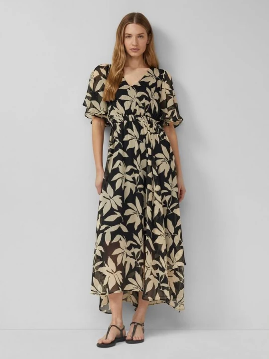 Zdjęcie produktu Szyfonowa sukienka maxi z marszczoną talią s.Oliver