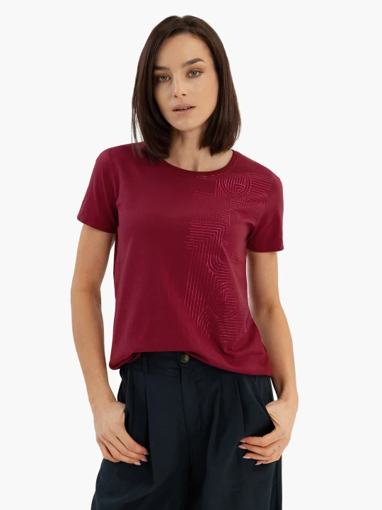 Zdjęcie produktu T-shirt z błyszczącą aplikacją T-ASH Volcano Różowy