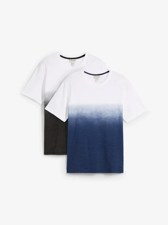 Zdjęcie produktu T-shirt (2 szt.) z czystej bawełny BonPrix niebieski