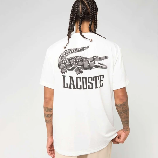 Zdjęcie produktu T-Shirt Backprint Lacoste biały