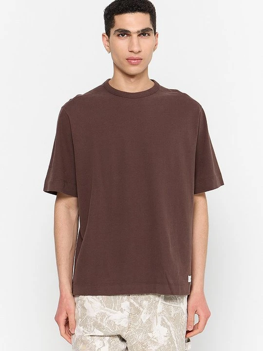 Zdjęcie produktu T-shirt basic Abercrombie & Fitch brązowy