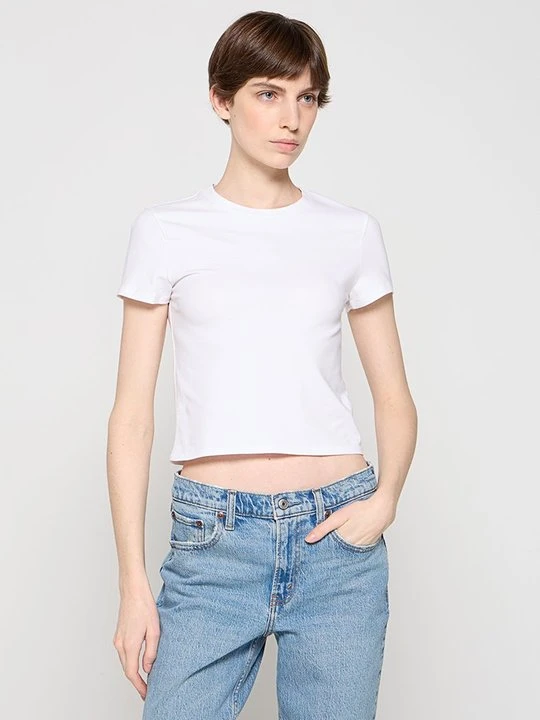 Zdjęcie produktu T-shirt basic Abercrombie & Fitch biały