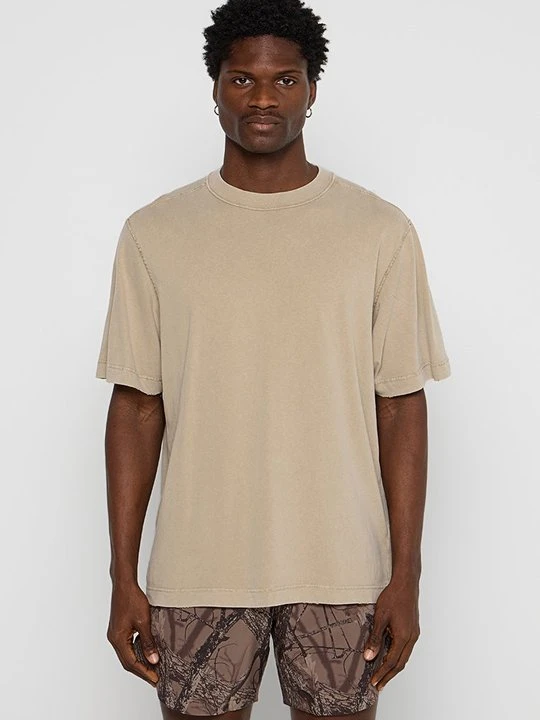 Zdjęcie produktu T-shirt basic Abercrombie & Fitch beżowy