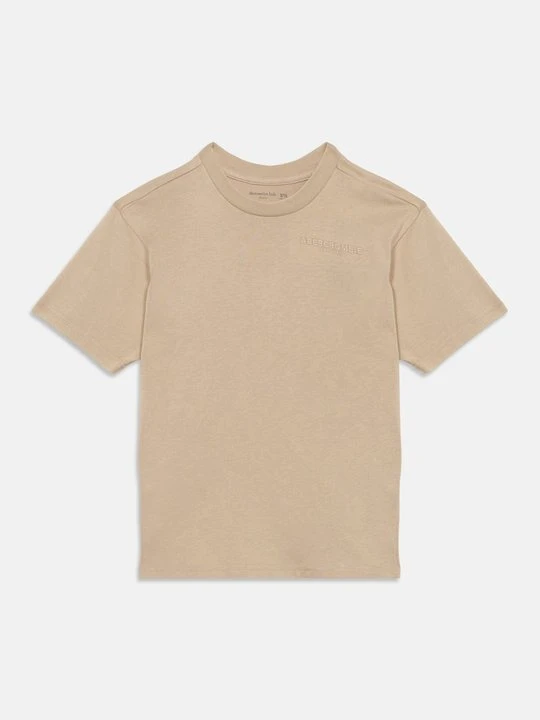Zdjęcie produktu T-shirt basic Abercrombie & Fitch beżowy