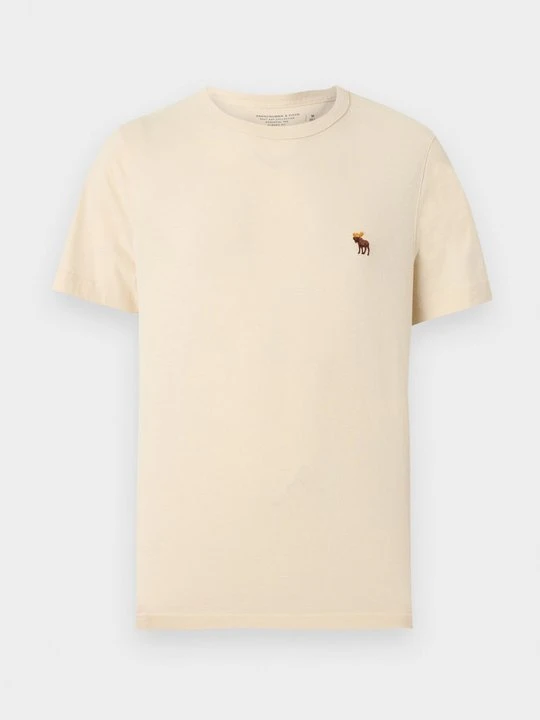 Zdjęcie produktu T-shirt basic Abercrombie & Fitch beżowy
