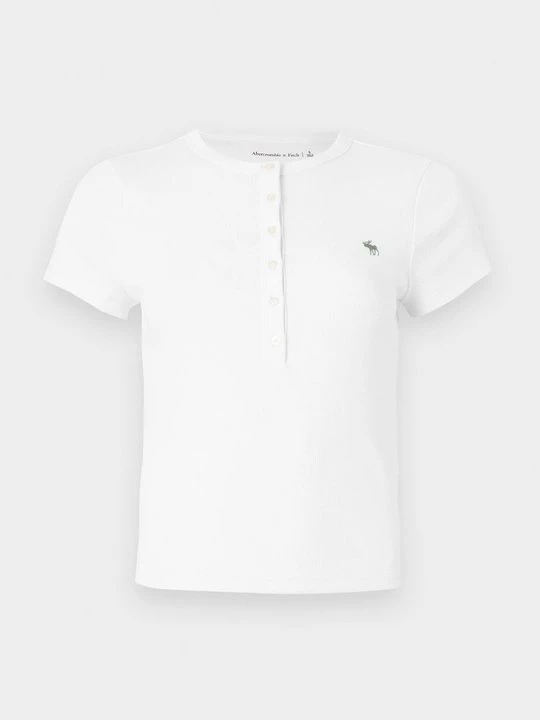 Zdjęcie produktu T-shirt basic Abercrombie & Fitch biały